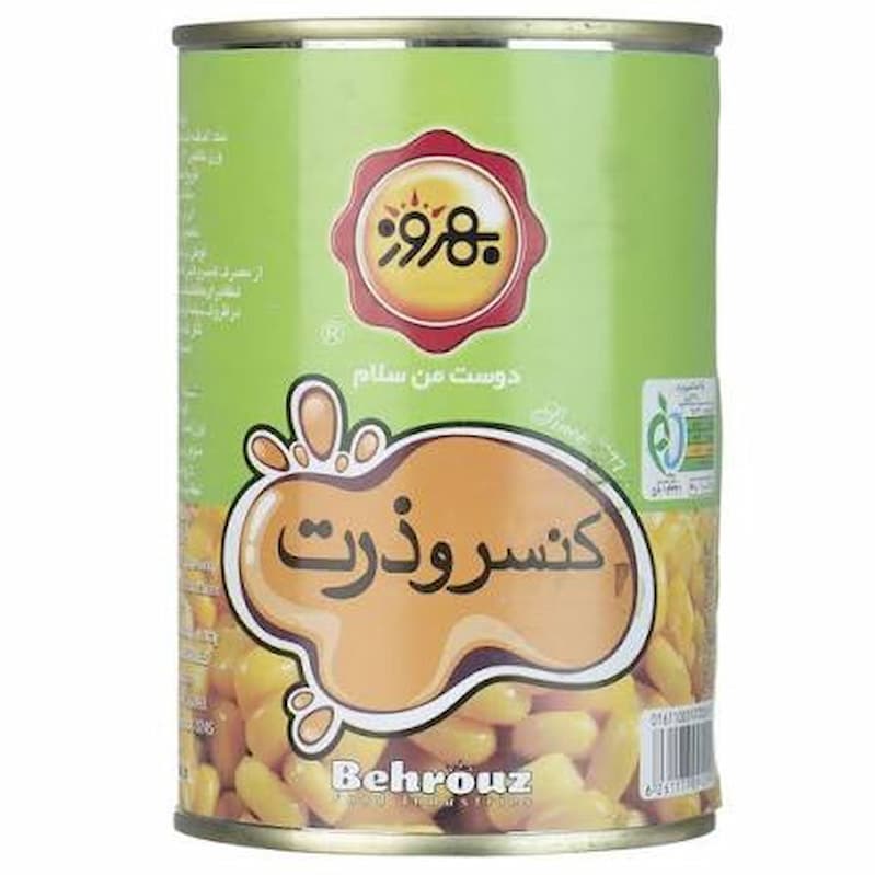 کنسرو ذرت بهروز با دانه های شیرین و رنگی جذاب